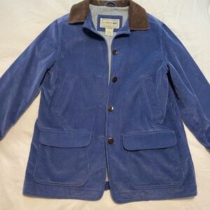 Vintage L.L. Bean Blue Corduroy barn work chore Jacket